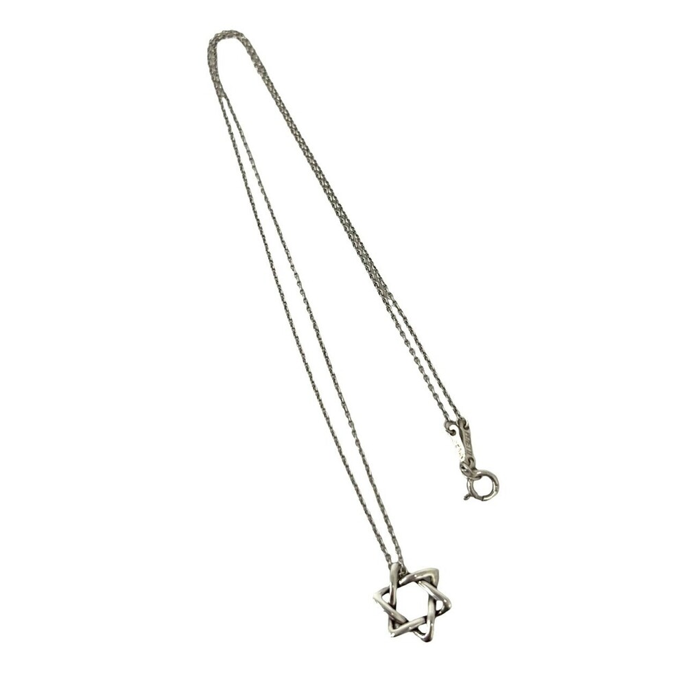TIFFANY & CO. Vintage Silver Star of David Necklace